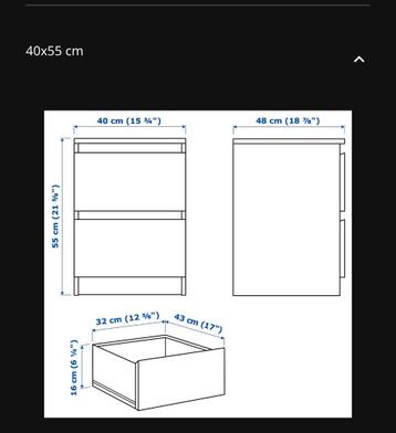 IKEA Malm Nachtkastje - 40x55x48 cm - afbeelding 4