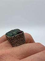 X939 Prachtige zilveren ring ruwe edelsteen (verstelbaar), Ophalen of Verzenden, Zilver, Ring, Met edelsteen