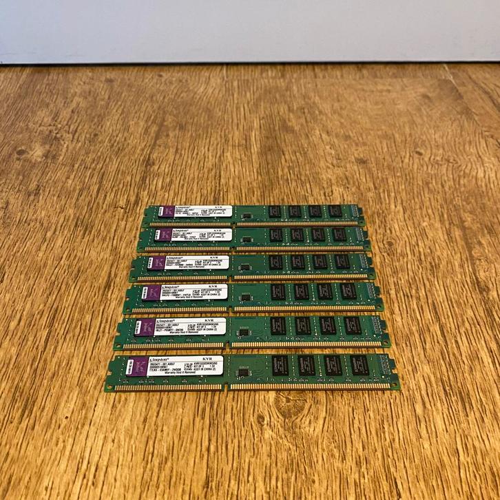Kingston ValueRam 12GB DDR3 1333MHz ( 6x2GB ), Computers en Software, RAM geheugen, Gebruikt, Desktop, 16 GB, DDR3, Ophalen of Verzenden