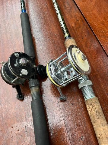 2 x  Zeehengels  met reel beschikbaar voor biedingen