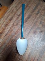 Oude emaille opscheplepel  - Petrol, Antiek en Kunst, Antiek | Emaille, Ophalen