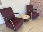 Woood Fauteuils - Set van Twee, Huis en Inrichting, Fauteuils, Ophalen, Gebruikt, 75 tot 100 cm, Metaal