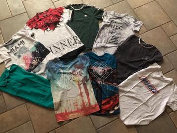 Pakket met 10 t-shirts maat 158/164