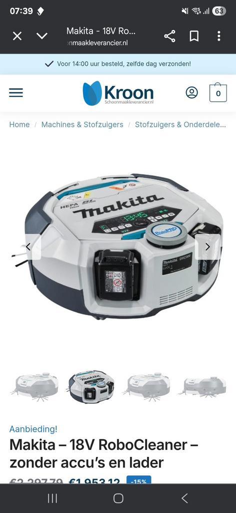 Robot stofzuiger van Makita, Doe-het-zelf en Verbouw, Gereedschap | Machine-onderdelen en Toebehoren, Nieuw, Ophalen of Verzenden