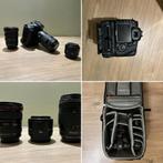 Canon EOS 7D Mark II met 3 lenzen en Lowepro tas, Ophalen, Spiegelreflex, Canon, Zo goed als nieuw
