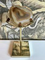 Waxinelichthouder kandelaar ornament marmer marble steen, Brons of Koper, Nieuw, Ophalen of Verzenden, Crème