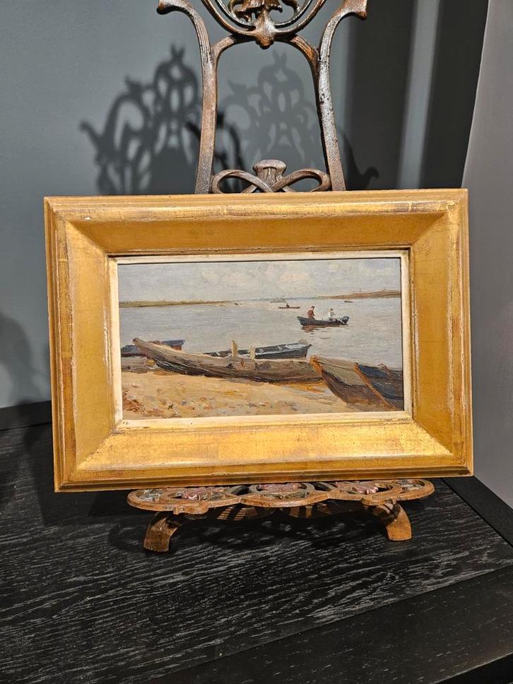 Schilderij B.A. Kelberer met echt gouden lijst Paul Gehring, Antiek en Kunst, Kunst | Schilderijen | Klassiek, Ophalen of Verzenden