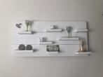 Steigerhout wanddecoratie plankjes wit met hart, Ophalen, Gebruikt