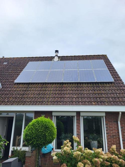 12x zonnepanelen compleet met omvormer, Doe-het-zelf en Verbouw, Zonnepanelen en Toebehoren, Gebruikt, Compleet systeem, Ophalen