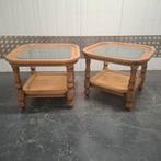 Antieke (?) 2x houten tafel tafeltje salontafel, Ophalen