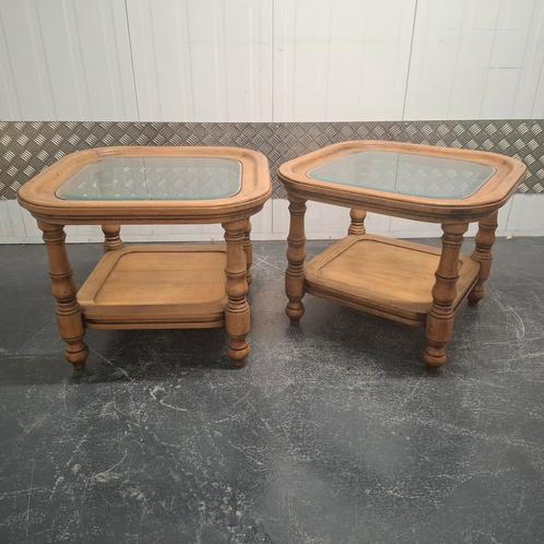 Antieke (?) 2x houten tafel tafeltje salontafel, Antiek en Kunst, Antiek | Meubels | Tafels, Ophalen