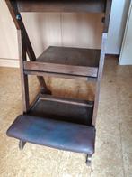 Houten bidstoel met leren knielbankje, Ophalen, Gebruikt, Bruin, Hout