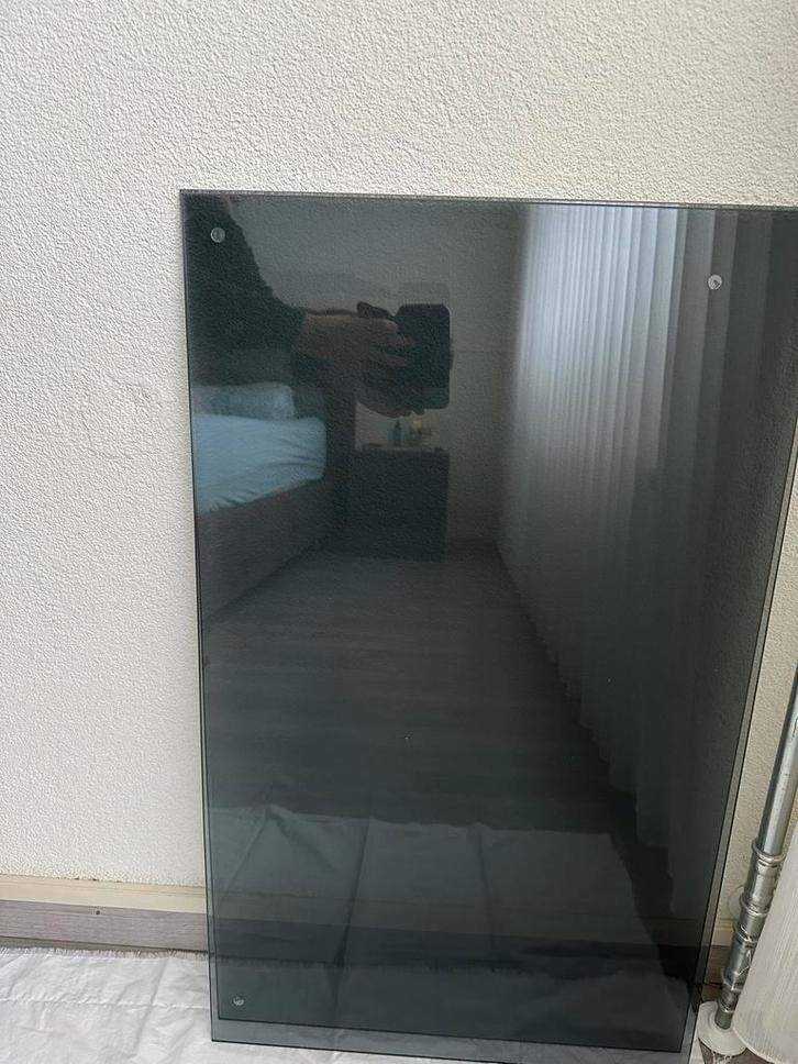 2 zwarte glasplaten voor Ikea Malm - 48x80 cm, Huis en Inrichting, Kasten | Kledingkasten, Gebruikt, Ophalen of Verzenden