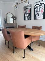 Eetkamerstoelen van Piet Klerkx (8 stuks), Huis en Inrichting, Stoelen, Ophalen, Gebruikt, Leer, Vijf, Zes of meer stoelen