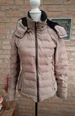 Beige  gewatteerde pufferjacket  van: Zara, Maat 38/40 (M), Ophalen of Verzenden, Gedragen, Zara