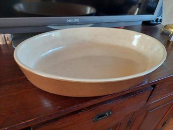 Grote ovale schaal van aardewerk / Sleutel / 2 beschikbaar voor biedingen