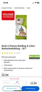 Back2Nature Small Animal Bedding & Litter, zak 30 Ltr, Dieren en Toebehoren, Ophalen of Verzenden, Nieuw