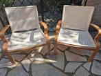 Vintage 2 stuks Ikea Bjarred stoelen + kussens bruin zwart, Ophalen, Gebruikt, Twee, Zweeds