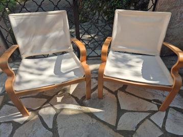 Vintage 2 stuks Ikea Bjarred stoelen + kussens bruin zwart beschikbaar voor biedingen