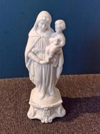 Antiek Maria met Kind Jezus Wit Biscuit Porselein Gemerkt MF, Ophalen of Verzenden