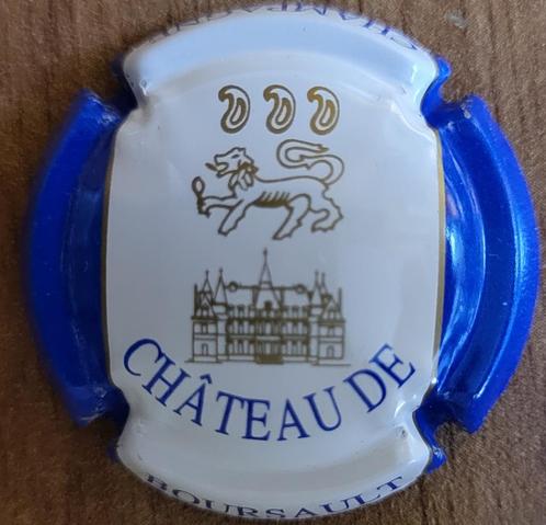 Champagnecapsule Château de BOURSAULT wit & blauw nr. 27, Verzamelen, Wijnen, Nieuw, Champagne, Frankrijk, Ophalen of Verzenden