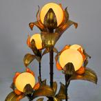 Hollywood Regency lamp florentiner bamboe palmboom verguld, Ophalen, Gebruikt, Hollywood Regency, 150 tot 200 cm