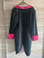 Zwarte slipjas met roze accenten - Kostuumjas, Kleding | Dames, Carnavalskleding en Feestkleding, Ophalen of Verzenden, Gedragen