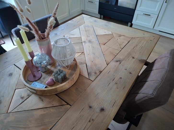 Eettafel hout 160 cm, Huis en Inrichting, Tafels | Eettafels, Zo goed als nieuw, 50 tot 100 cm, 150 tot 200 cm, Rechthoekig, Overige houtsoorten