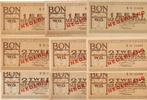 9 bonnen voor ijzer en staal (1 en 2 kg), Postzegels en Munten, Bankbiljetten | Nederland, Verzenden, Setje