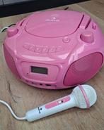 Auna Roadie sing draagbare cd speler - Roze, Ophalen of Verzenden, Zo goed als nieuw