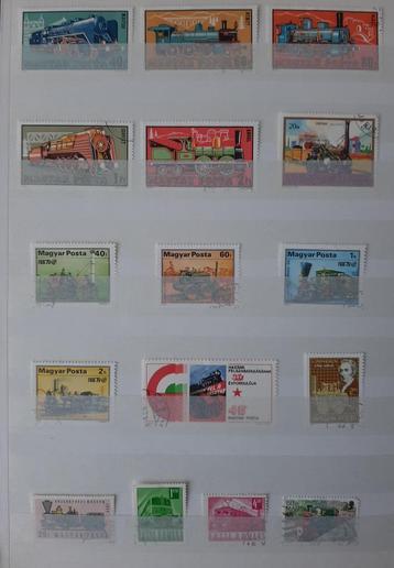 2 Kaarten Postzegels Mooiste Treinen No. 2 Gestempeld beschikbaar voor biedingen