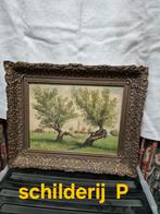 Schilderij  P --- knotwilgen, Antiek en Kunst, Ophalen