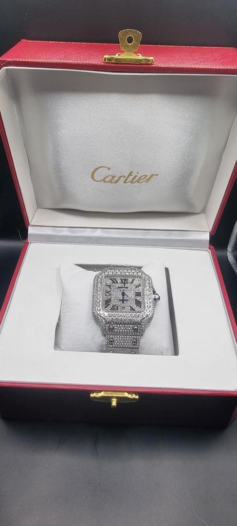 Cartier Santos Automatish Lab Diamant  - Scherp geprijsd!!!, Sieraden, Tassen en Uiterlijk, Horloges | Heren, Nieuw, Polshorloge
