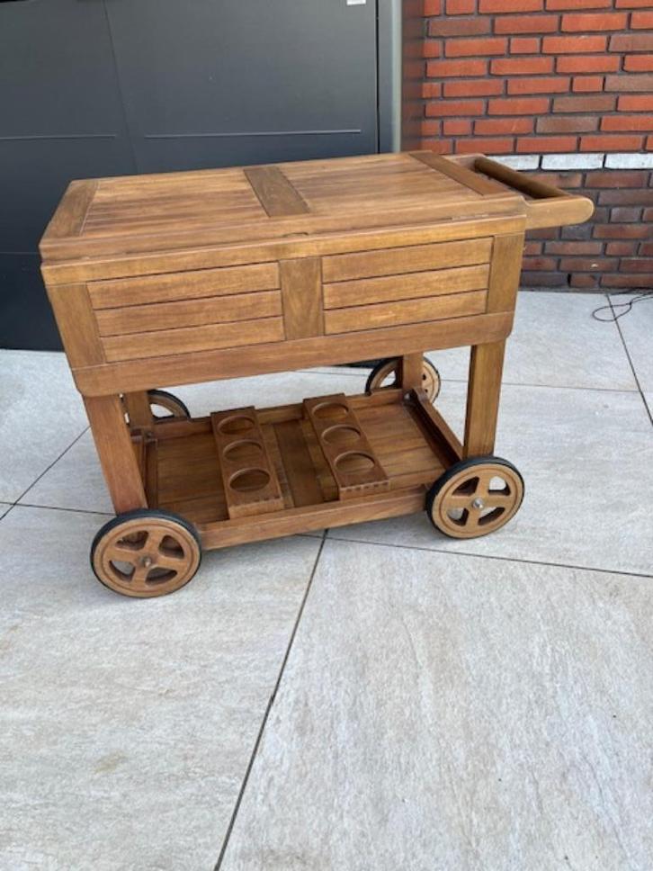 Gloster Serveerwagen teakhout, Tuin en Terras, Tuintafels, Zo goed als nieuw, Rechthoekig, Teakhout, Ophalen