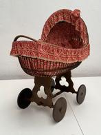 Vintage jaren 70 baby wieg bedje gevlochten rotan, Ophalen, Gebruikt, Minder dan 140 cm, Matras