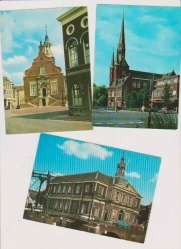 ansichtkaarten Lisse, Schiedam, Zaandam, Monnickendam, Verzamelen, Ansichtkaarten | Nederland, Noord-Brabant, 1960 tot 1980, Ophalen of Verzenden