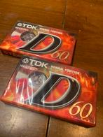 2X TDK D60 cassettebandjes, 2 t/m 25 bandjes, Geen, Geen, Overige genres