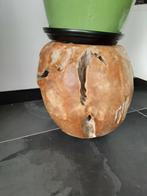 Suar houten kruk bol accessoire Indonesisch hout, Ophalen, Zo goed als nieuw, Hout