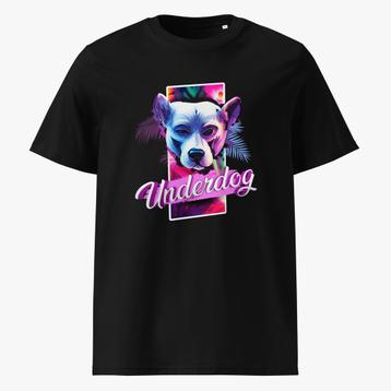 Underdog Unisex Biologisch Katoenen T-Shirt Zwart beschikbaar voor biedingen