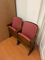 Biosscoopstoelen theaterstoelen retro, Antiek en Kunst, Antiek | Meubels | Stoelen en Banken, Ophalen