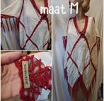 Poncho rood wit, Maat 42/44 (L), Ophalen of Verzenden, Zo goed als nieuw, Lange mouw