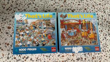 2x that’s life puzzels 1000 stukjes beschikbaar voor biedingen