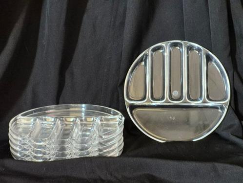 6vaks plexiglas lucite  borden 23.5 cm doorsnede, Caravans en Kamperen, Kampeeraccessoires, Zo goed als nieuw, Ophalen of Verzenden