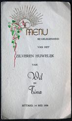 Menukaart 1956, Ophalen of Verzenden, Gebruikt