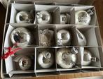 12 st vintage zilverglazen kerstballen in originele doos, Diversen, Ophalen of Verzenden, Zo goed als nieuw