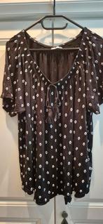 Zwart stippen shirt polkadot maat 48/50 nieuw, Ophalen of Verzenden, Nieuw, Zwart, Shirt of Top