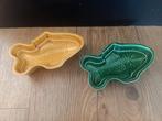 2 antieke vis puddingvormpjes, Ophalen of Verzenden