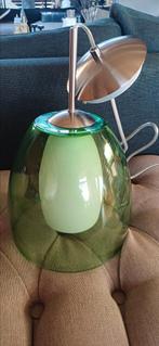 Gras groene hanglamp glas, Huis en Inrichting, Lampen | Hanglampen, Ophalen, Zo goed als nieuw, Glas, Minder dan 50 cm