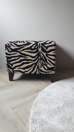 Hockers 2 stuks in zebra print, Huis en Inrichting, Minder dan 50 cm, Gebruikt, Ophalen