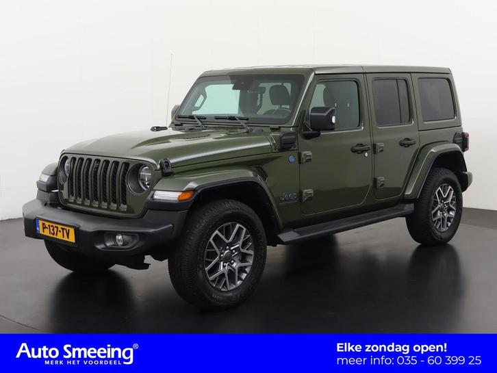 Jeep Wrangler Unlimited 4xe 380 80th Anniversary | Leder | P, Auto's, Jeep, Bedrijf, Te koop, Wrangler, 4x4, ABS, Achteruitrijcamera